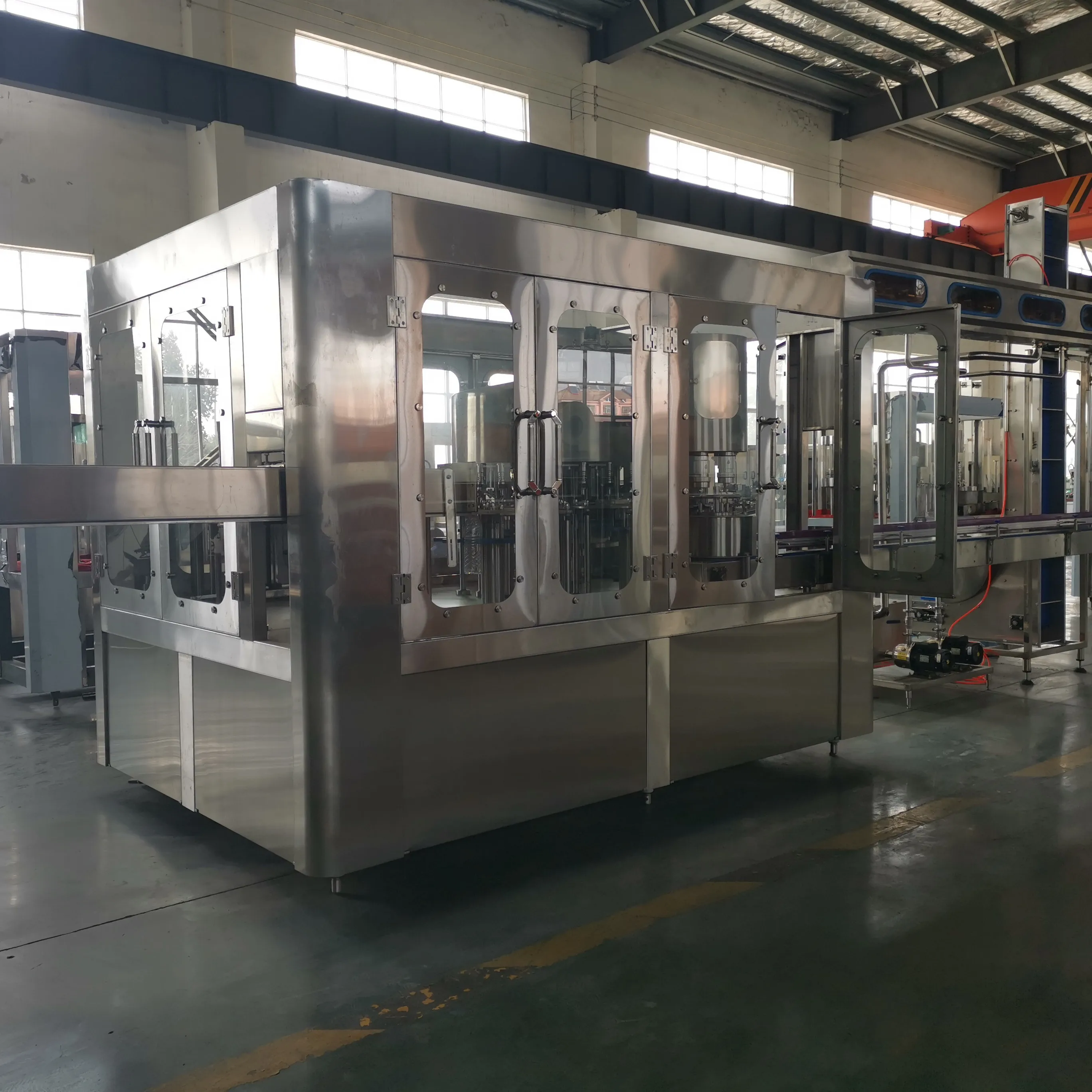ice tea filling and canning production / energy drink energy drinks cans machine / juice making and bottling machine