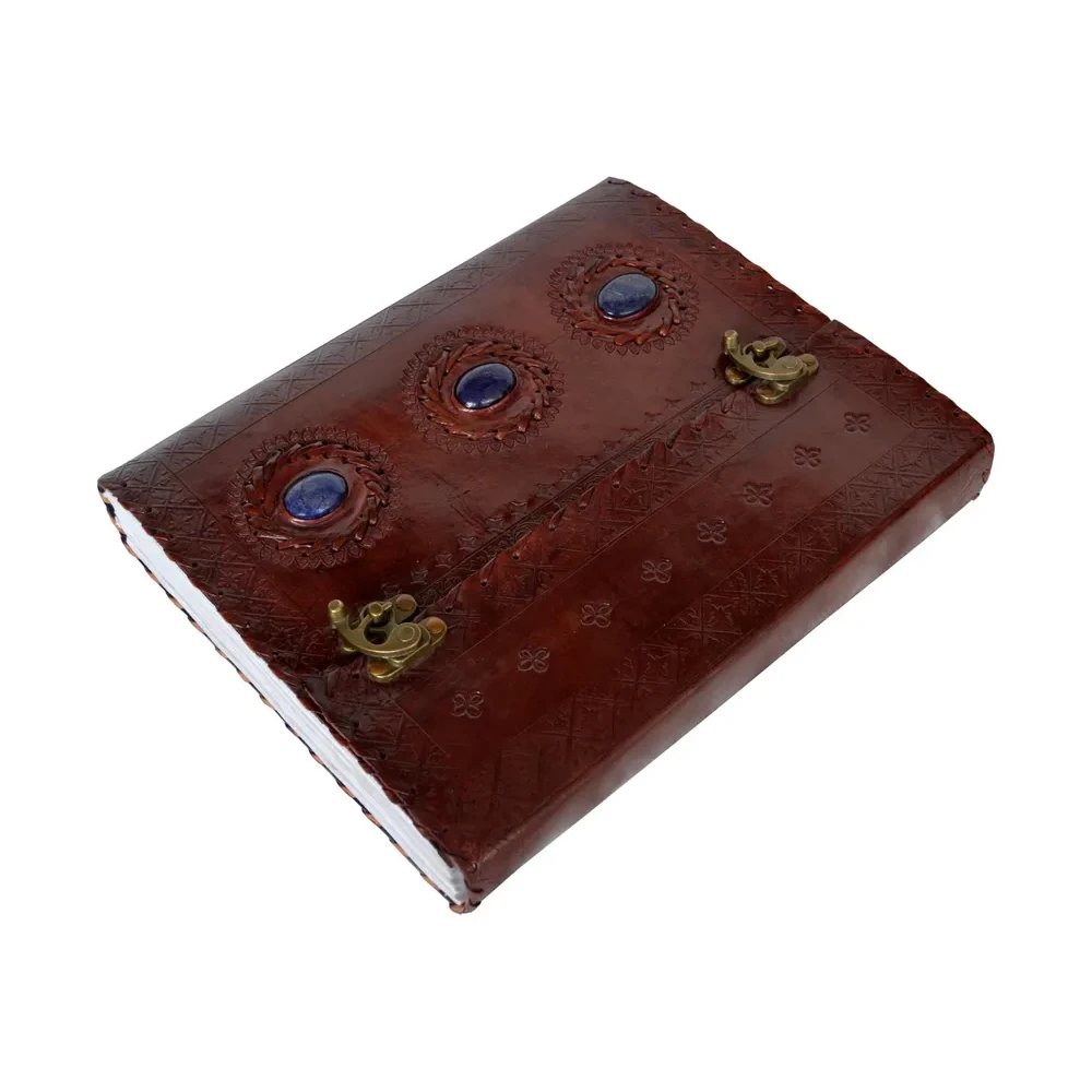 Latest Collection Leather Journal Seven Stone Embossed Handmade Book Of Shadows Notebook Poetry Book Sketch Book 10 X 13 Inches