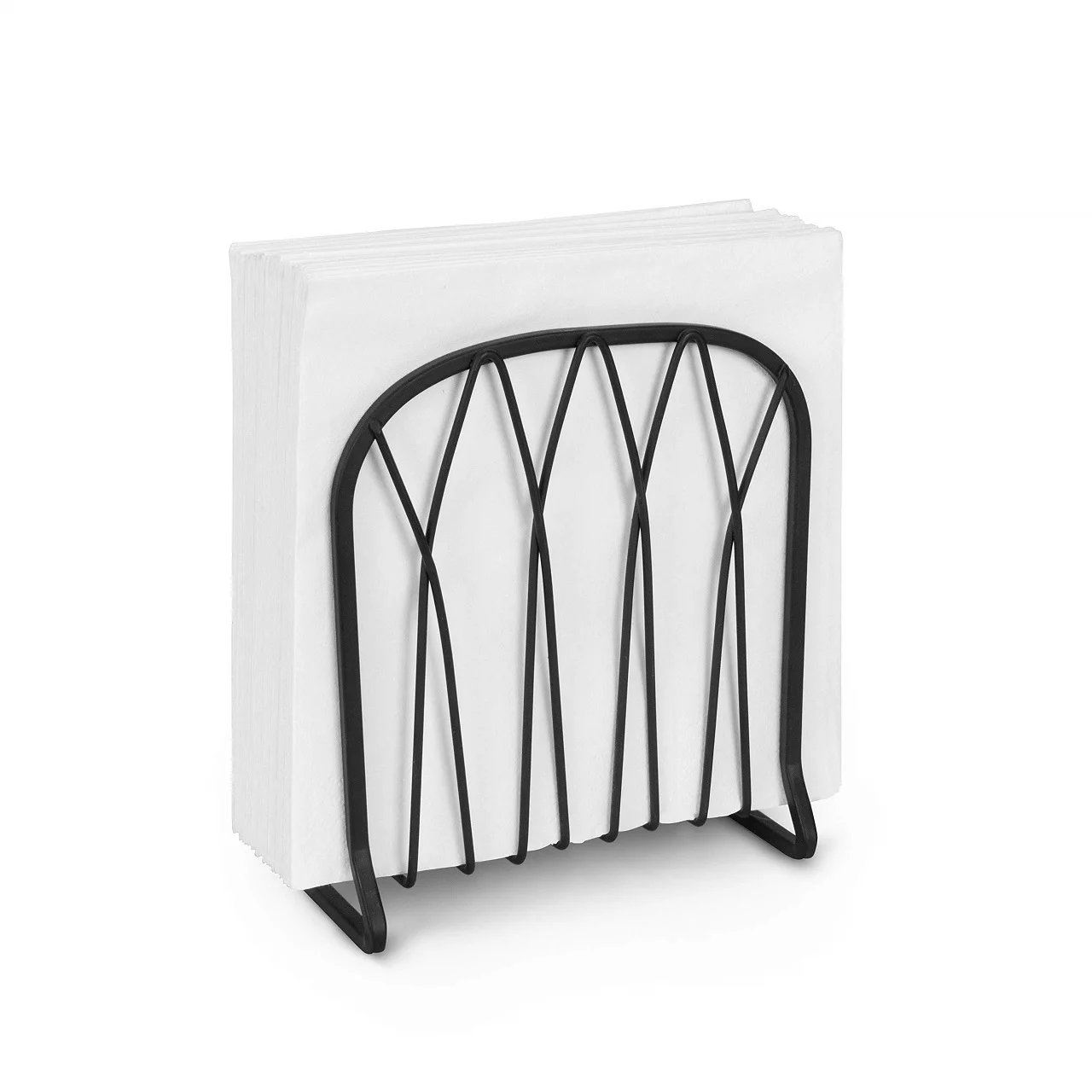 Trending Designer Napkin Holder Iron Black Tissue Stand For Home Living Room Desktop Decorative Tissue Holders