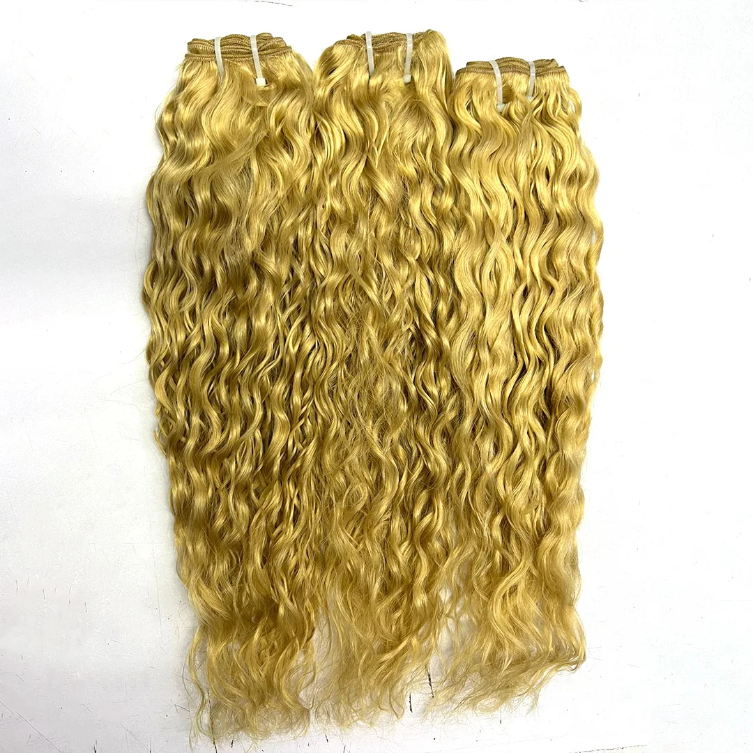 Unprocessed blonde Indian hair best quality raw indian human hair high quality 613 bleached indian human hair