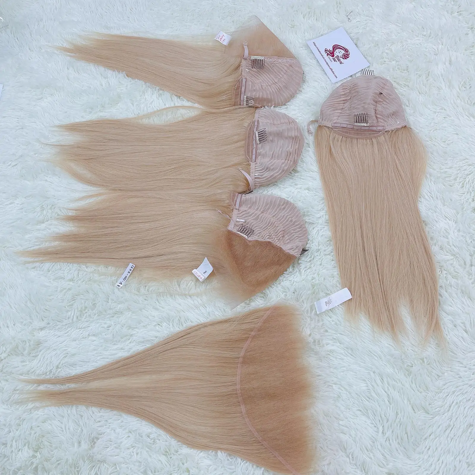Bleached Invisible Knots High Density Natural Black Color Afro Kinky Curly Remy Braided Human Hair 13*6 Full Lace Front Wigs