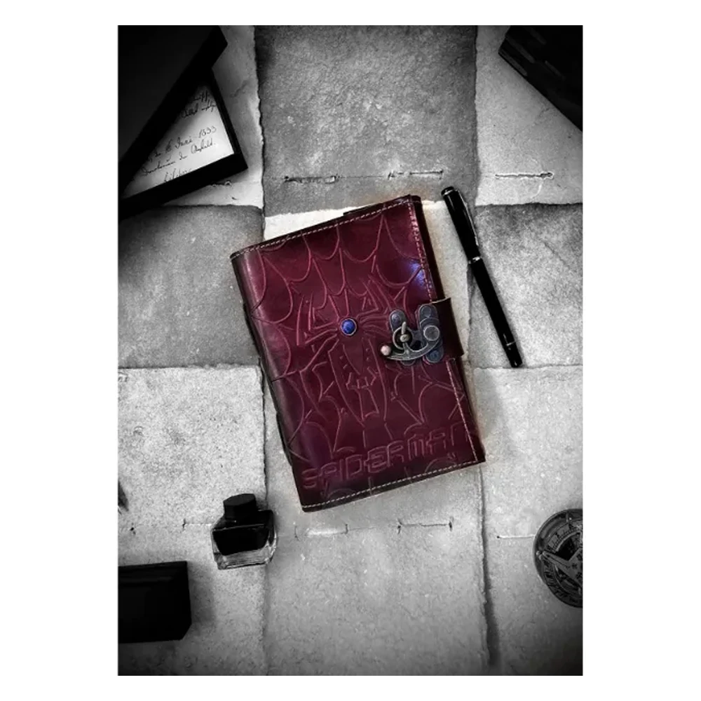 Подарочный винтажный кожаный журнал Marvel Legends Человек-паук, тисненый журнал с логотипом, блокнот для записей для мужчин и женщин