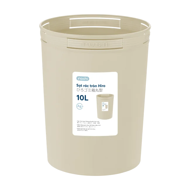 High Quality Hiro round wastepaper bin 5L-10L-15L Primay PP Plastic