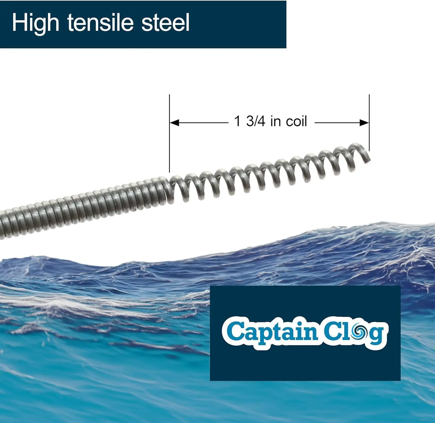 Drain Auger Drain Snake Drain Clog Remover 1/4 x 15 with Drum - Plumbing Tools - Durable Rust-Resistant & Multi-Size