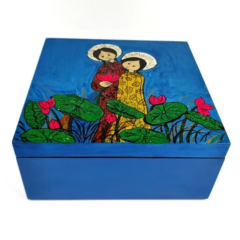 Роскошная Красивая вьетнамская деревянная Подарочная коробка, большой набор для часов, колец, ювелирных изделий, упаковка аксессуаров