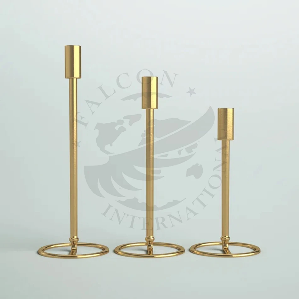 Wholesale Nordic Style Metal and Glass Candle Stand Handmade New Look Holder for Home Christmas Decoration