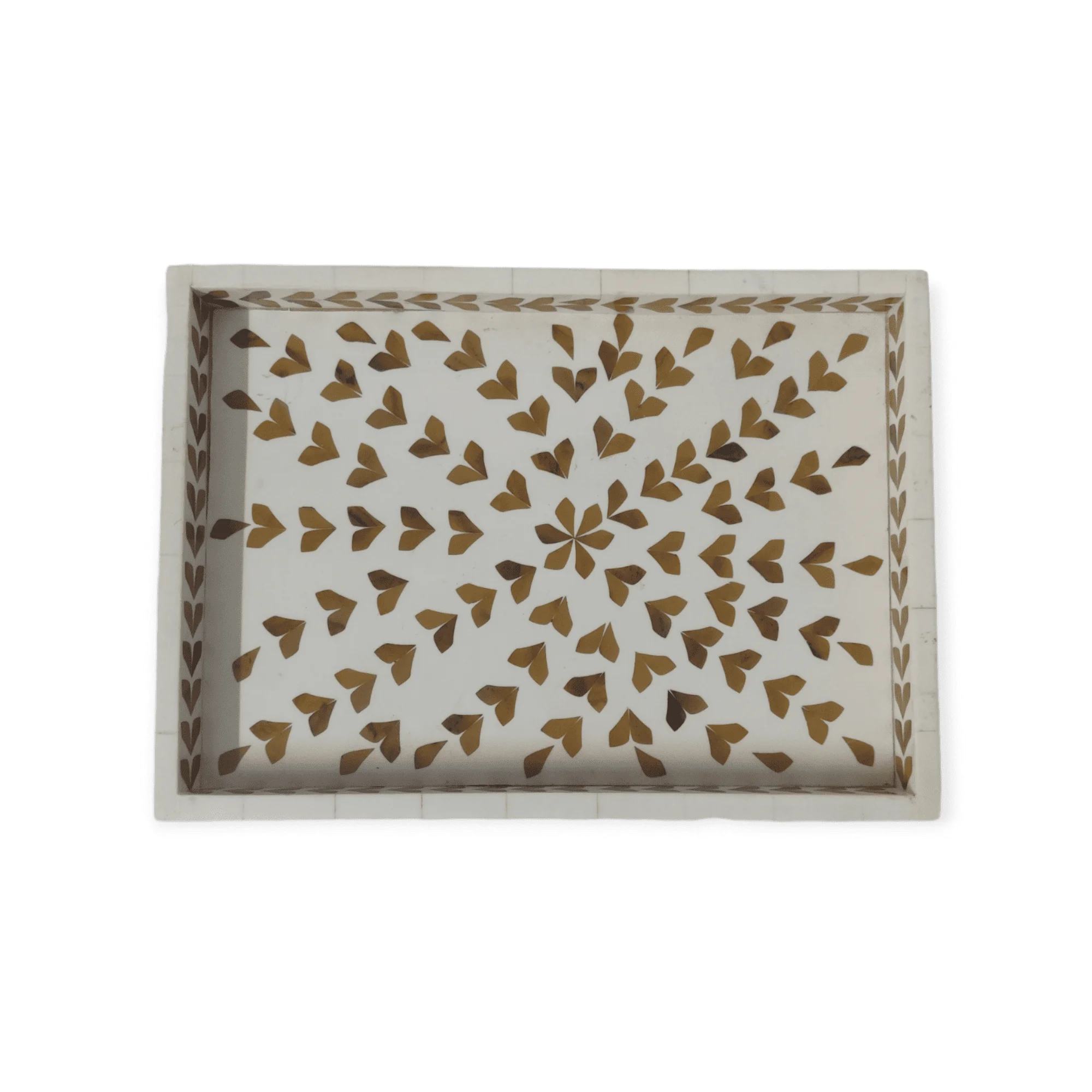 Custom Square storage box with Lid at Factory Price White & Brown Inlay Resin and MDF for Home Decoration & Holiday Gift India