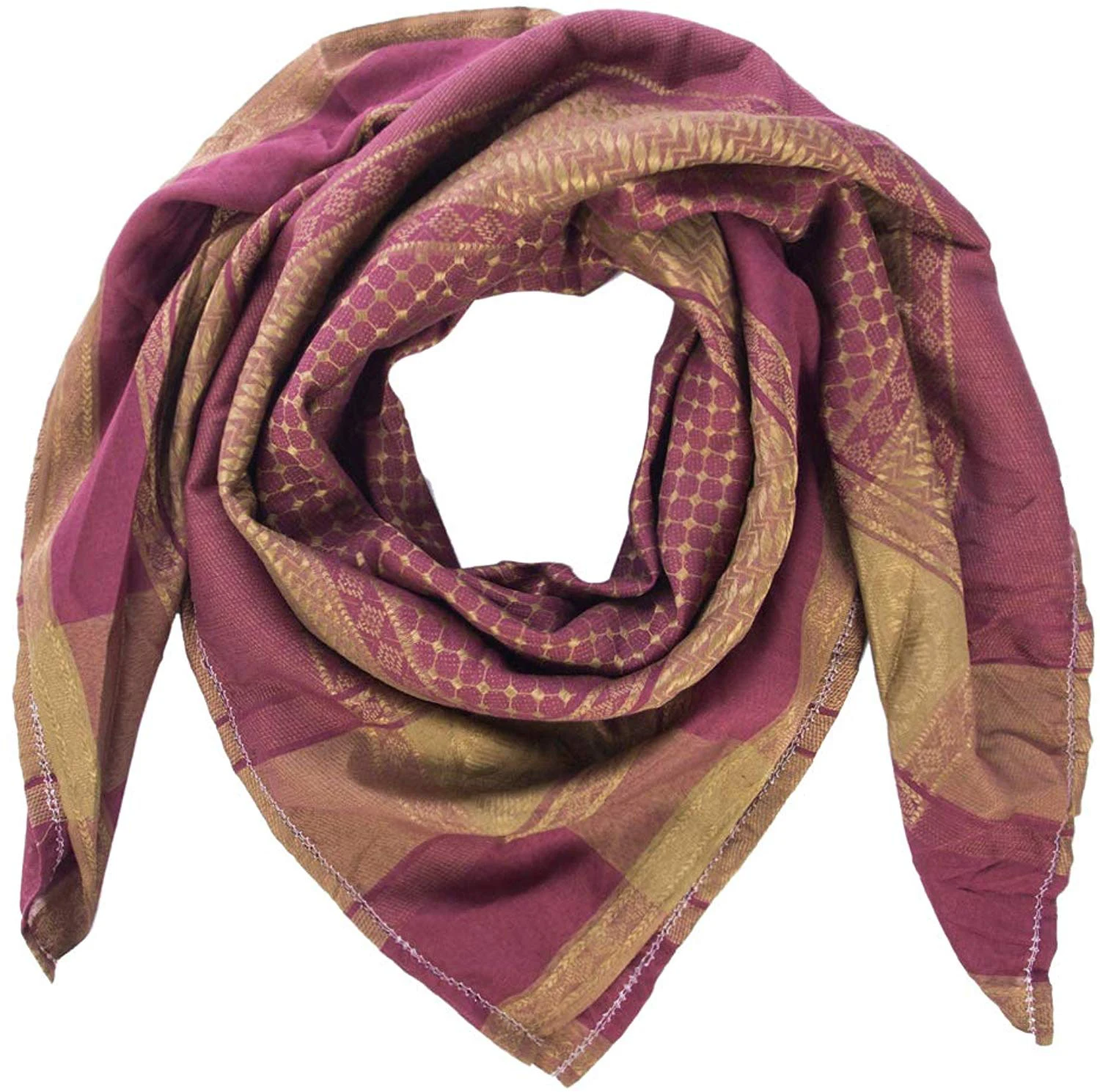 Men Cotton Shemagh Tactical Desert Wrap Keffiyeh Head Neck Scarf Arab Premium Wrap Muslim Headwear Head Scarf For Men