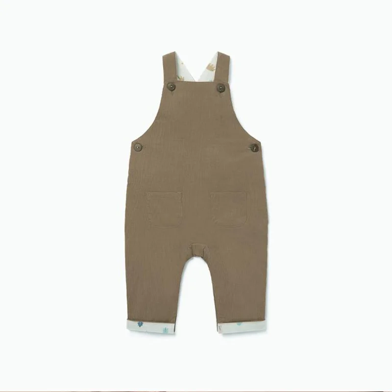 GOTS GRS Certified Kids Clothing Organic Cotton Baby Romper Solid Soft Baby Overalls