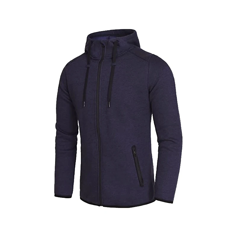 Winter Hoodie Jacket With Zip Pockets For Men