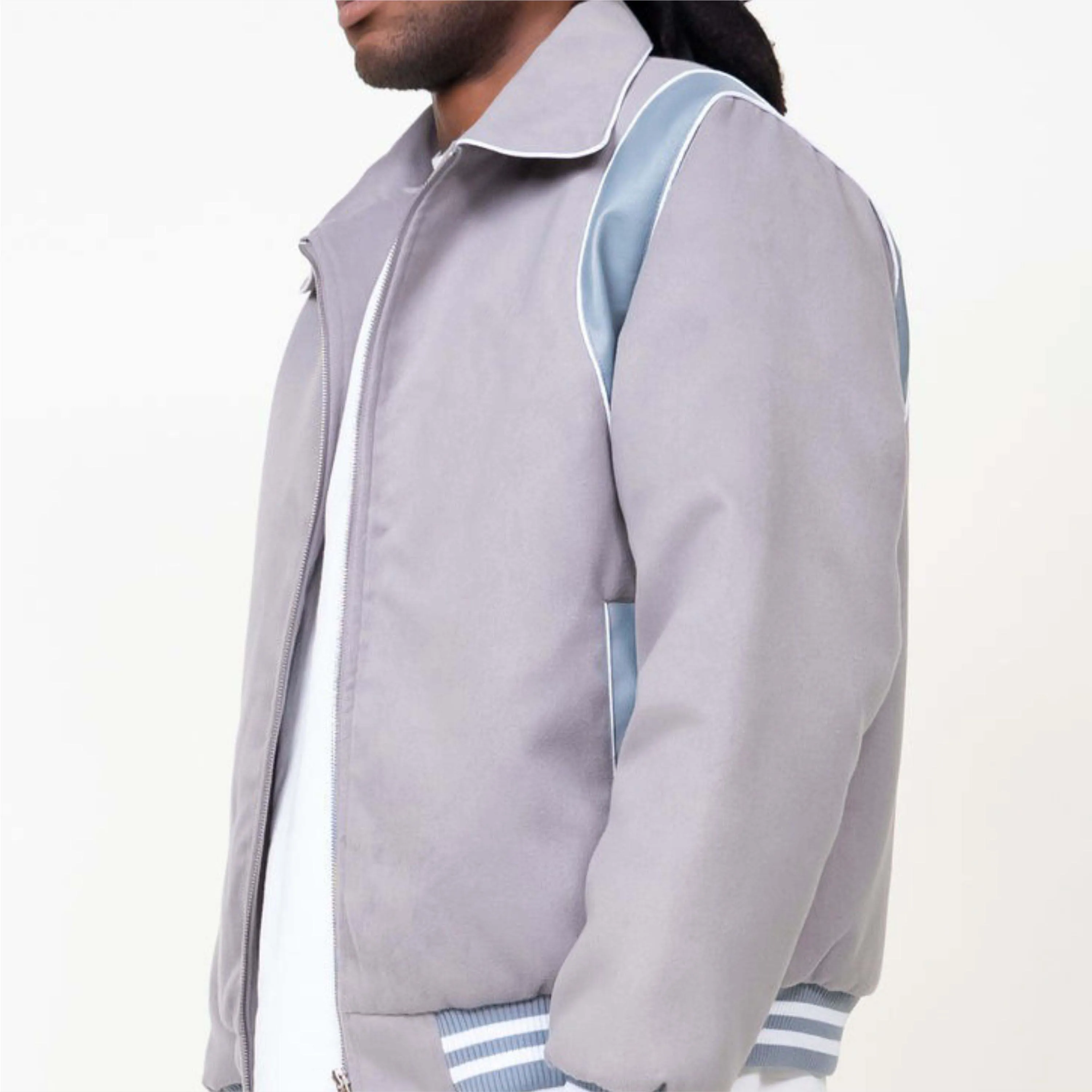 Hot Sale Custom Logo Print Solid Casual Oversized Streetwear Riding Coats Denim Jean Heat Print Jackets Cheap Price