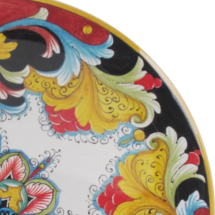 made in italy high quality handmade italian fine pottery plate for home decoration geometric design ceramic dish