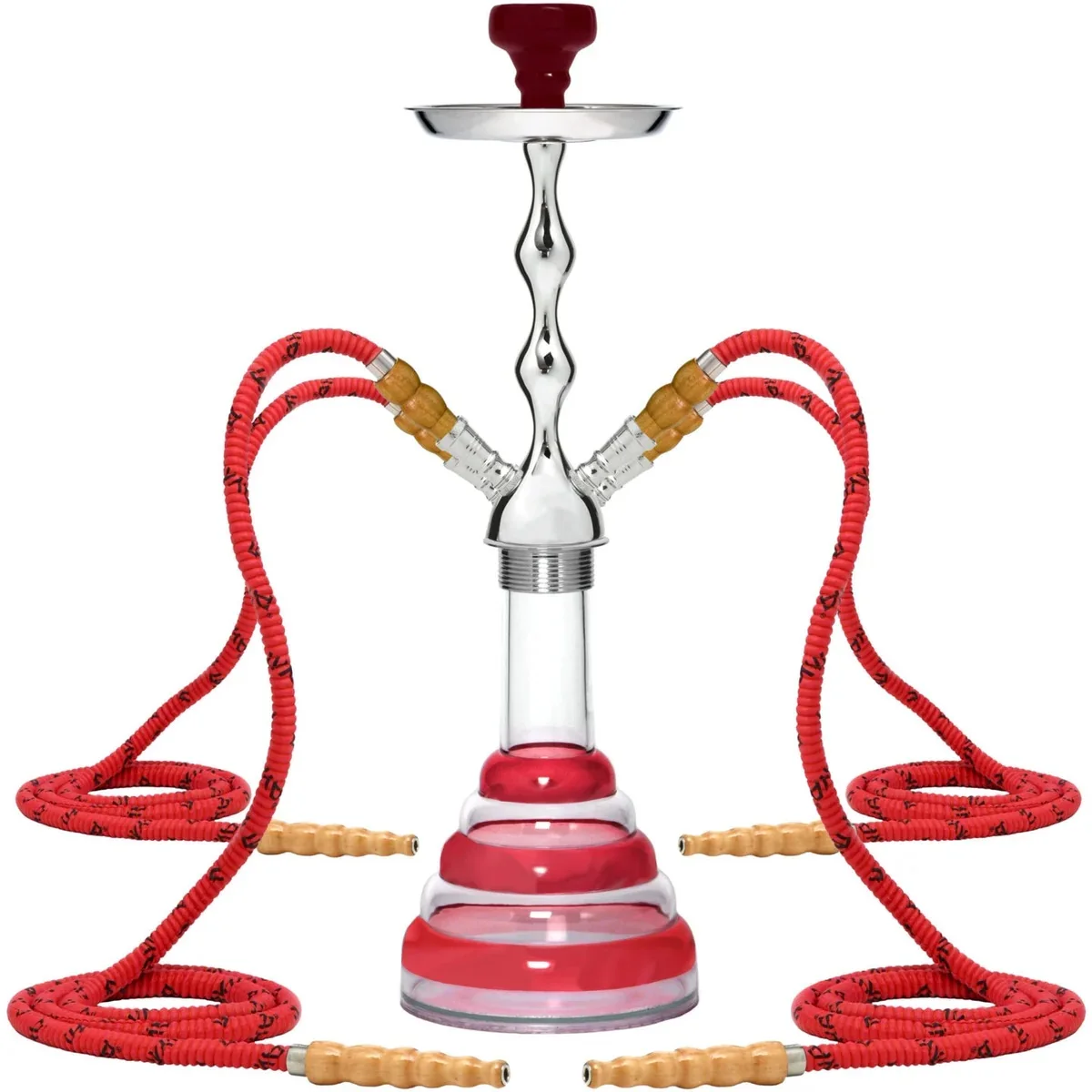 Wholesale Black Smoke Glass Egyptian Hookah Luxury Stainless Steel Glass Designer Hookah for Bars Tableware Smoking Hookah