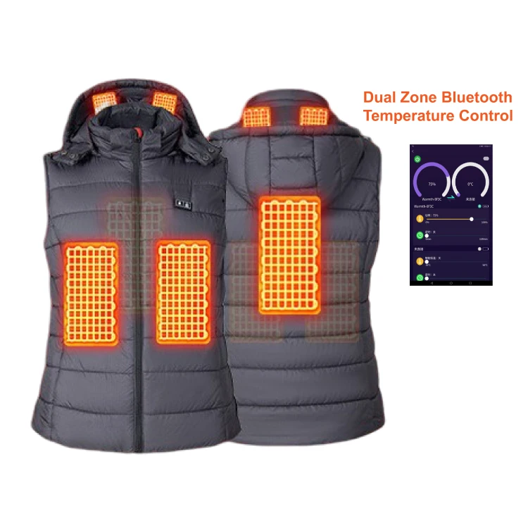 Носимая технология Bluetooth управление приложением умная одежда с подогревом умная куртка с подогревом жилет с датчиками GPS или NFC