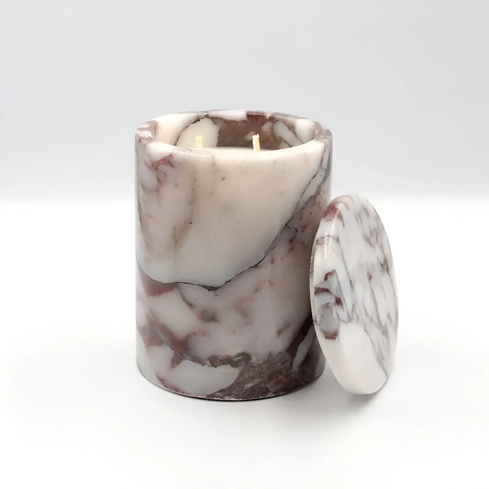 Wholesale Stone Candle Marble Holder Agate Candle Stand Table Top Handmade  Jar Decorative Candle Holder Home Decor