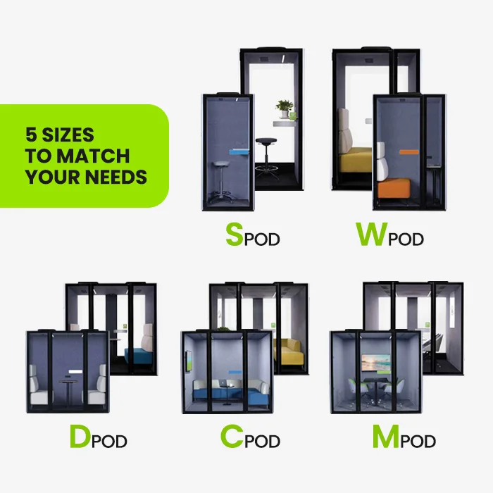 Wholesale Soundproof Pod Office Meeting C POD 3.0 See Through Glass Silence for 4-6 Seater Noise Cancelling Recording Booth