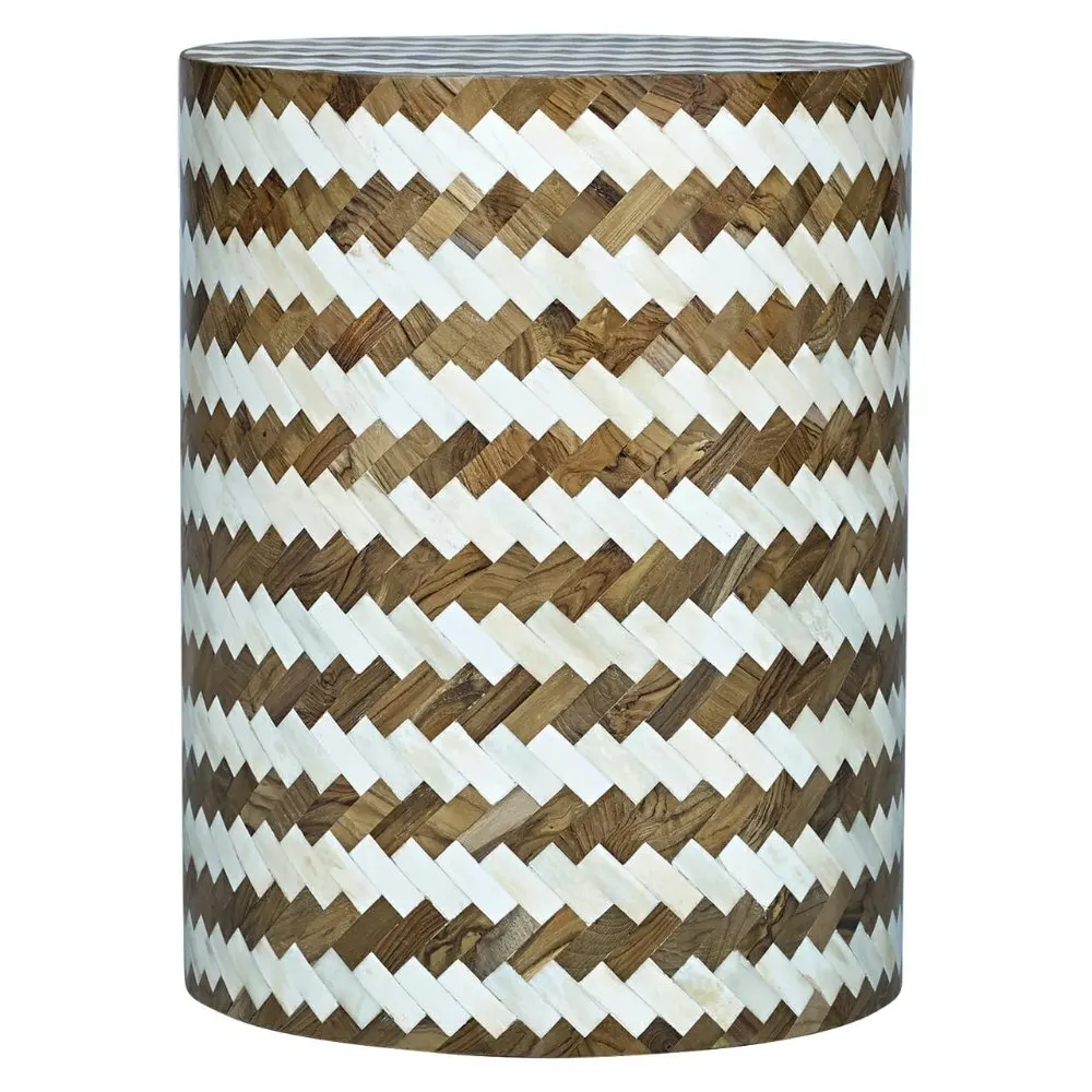 Modern bone inlay stool for home and hotel use mother of pearl inlay wooden stools manufactured in India