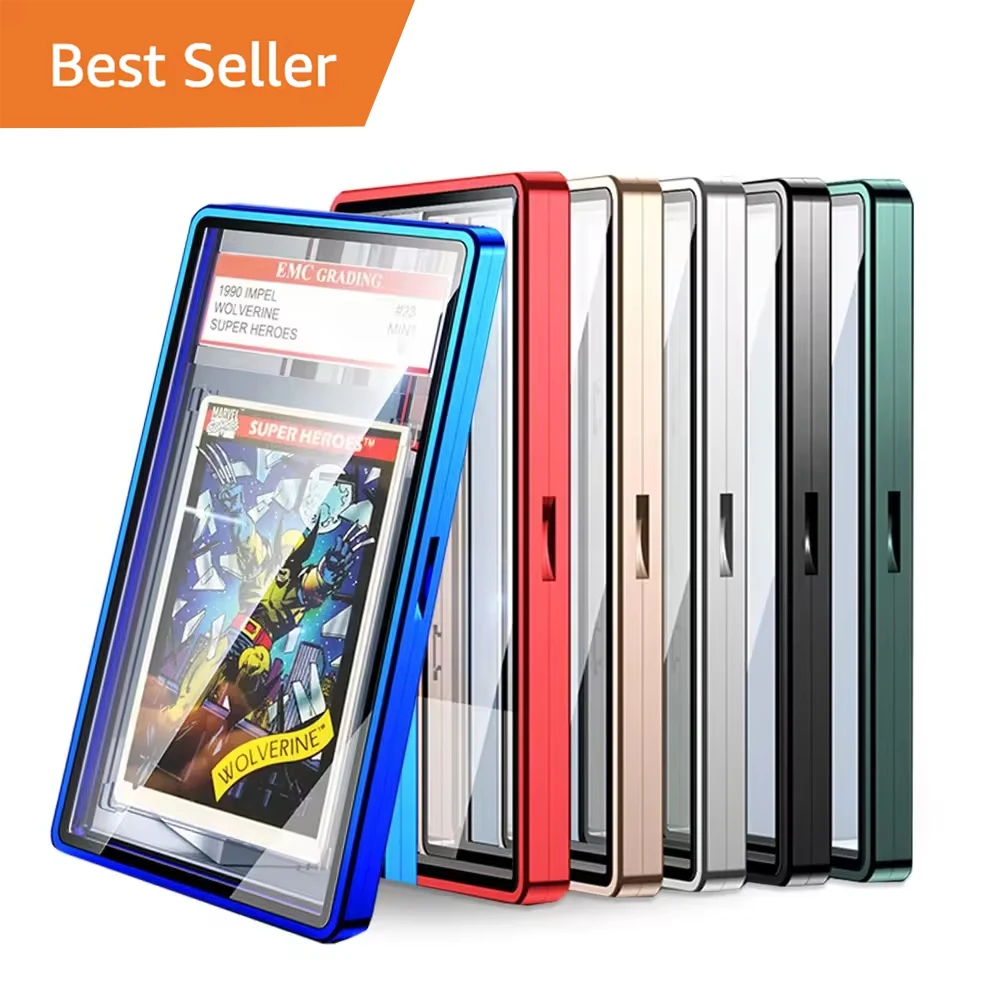 Metal Protective Magnetic Graded Card Display Case Bgs Tcg Mtg Sport Poke mon Grading Bumper Guard SlabMags For psa Graded cards