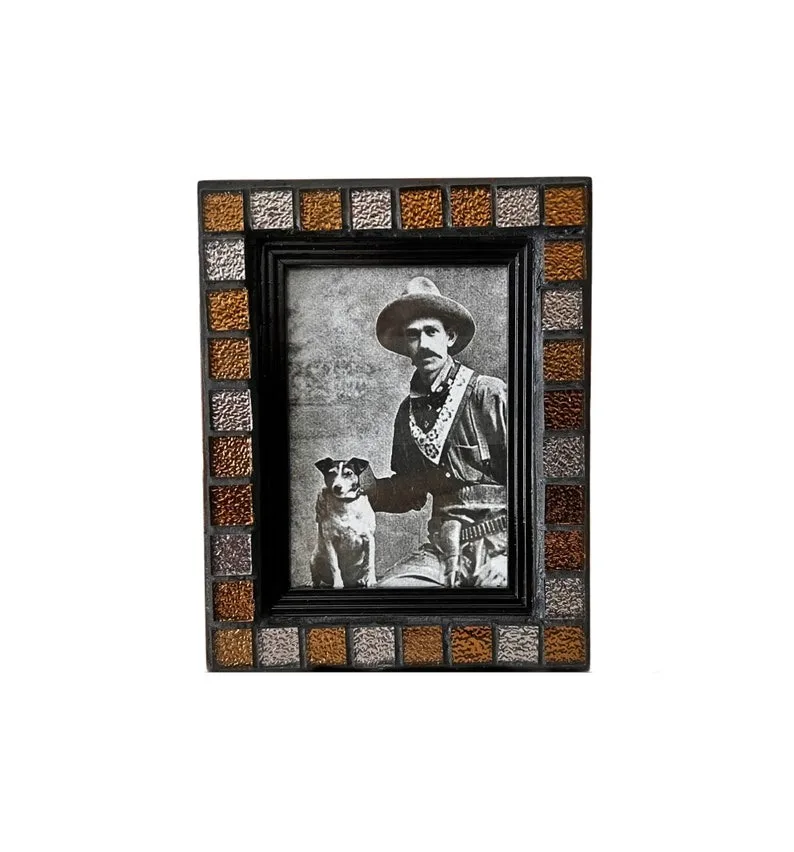 Handmade Nature-Inspired Resin Frame Semi-Precious Stones and Resin Gemstone Mosaic Picture Frame