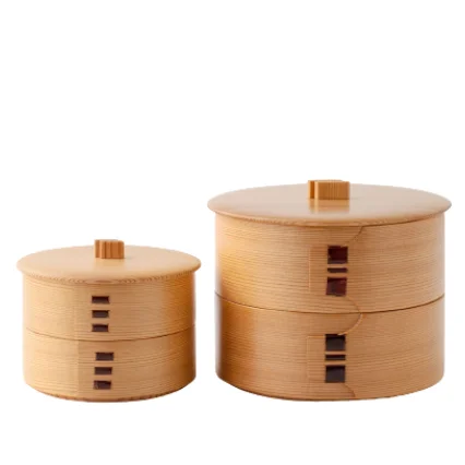 Japanese Afternoon Tea Stand Wooden Double Layer Plate Handmade Traditional Products Made In Japan