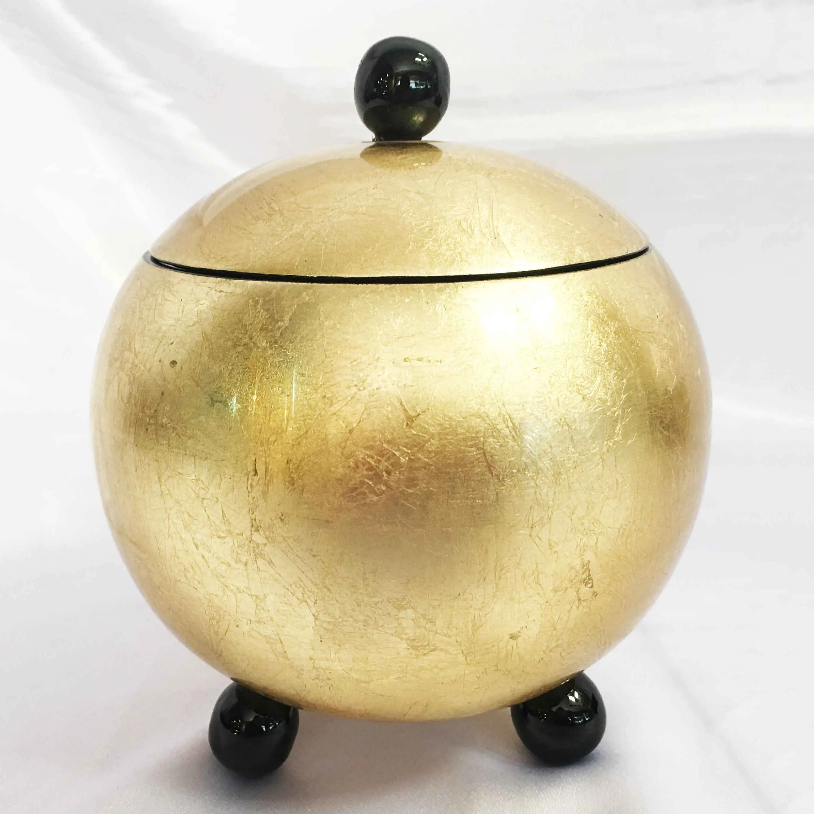 Vietnam lacquerware cute lacquered gold decorative jar custom color and pattern hand-painted lacquer jars with lids