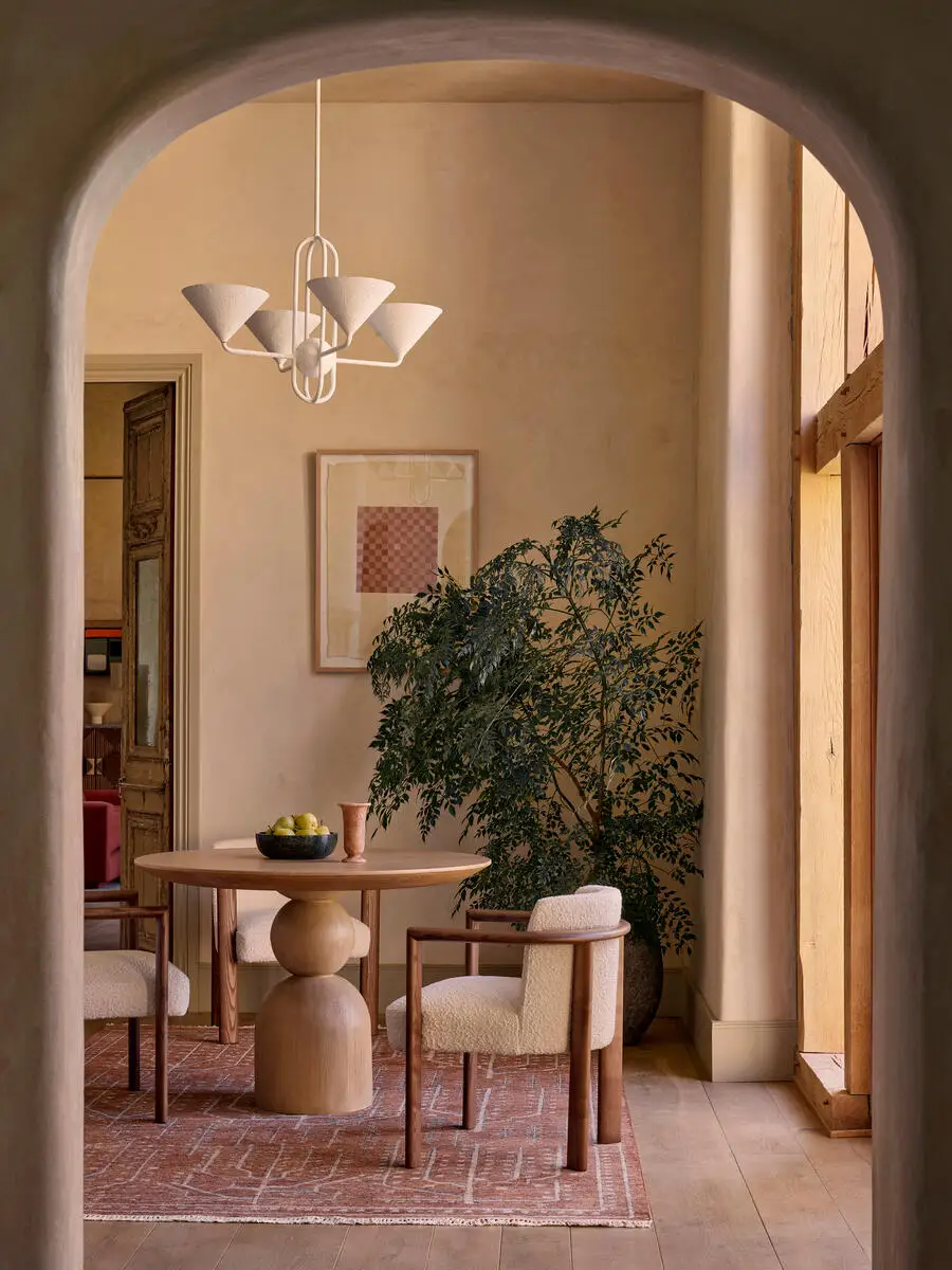 Indian Abstract Dining Table 100% Premium Solid Teak Wood for Dining Room Home Furniture