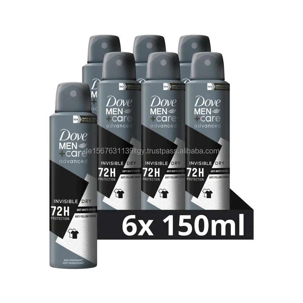 Dove Men + уход продвинутый Невидимый сухой антитранспирантный дезодорант спрей-6x150 мл