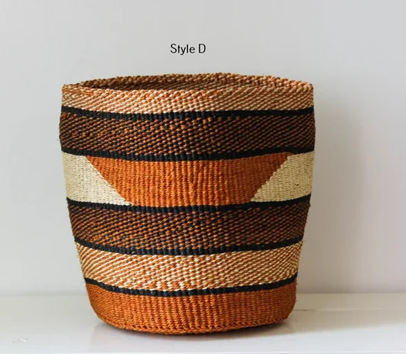 African Sisal Woven Baskets Succulent Planters and Toy Storage Baskets Home Decor Made from Plant Fiber