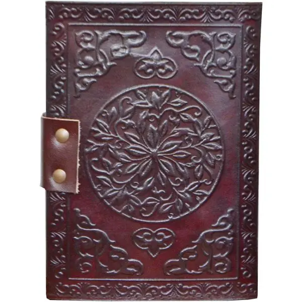 Тройной дизайн Луны винтажная бумага кожаная обложка журнал Книга теней журнал кожаный скетчбук на заказ молочный