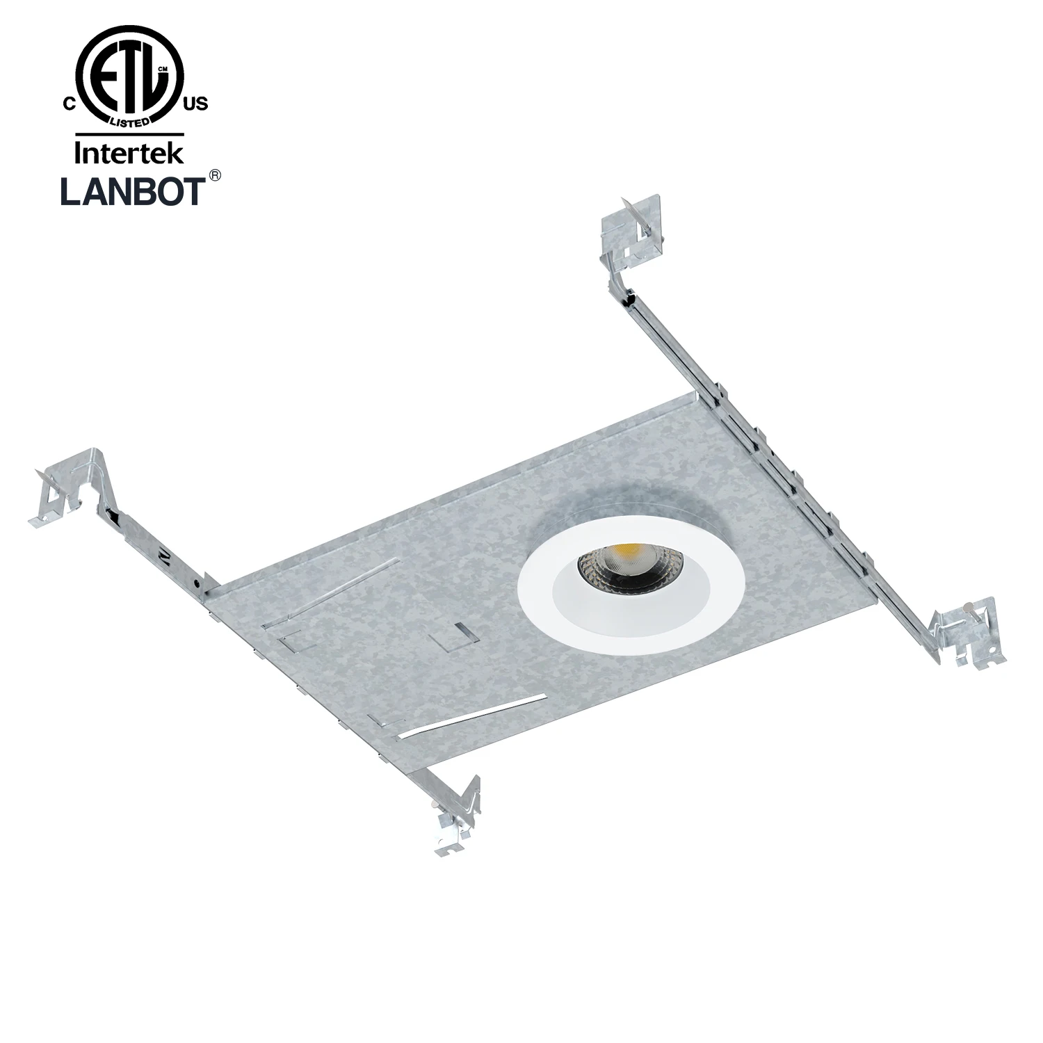 Lanbot ETL 6 inch 5CCT Module Downlight LED Recessed Lighting,Dimmable, IC Rated  with Baffle Trim, ETL