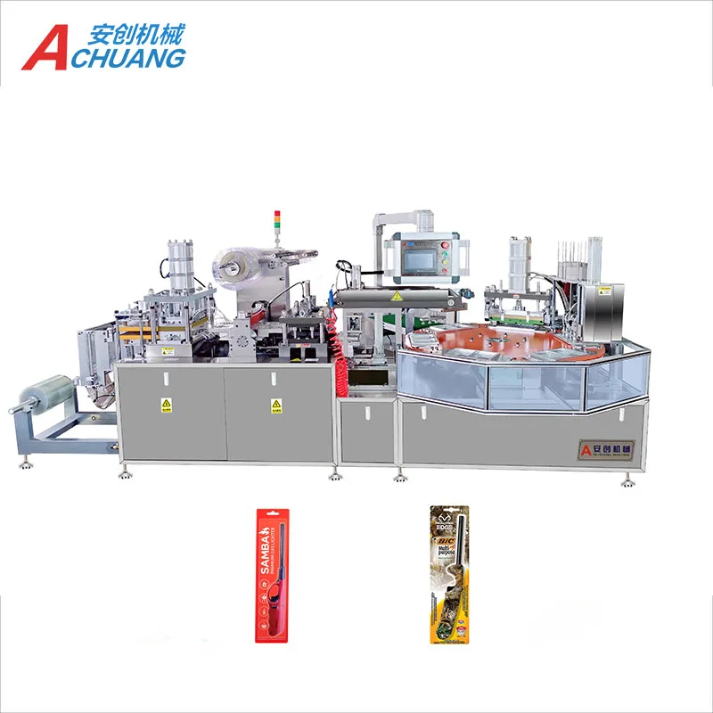 Automatic Paper Card Blister sealing Packaging Machine for Air blow Gun