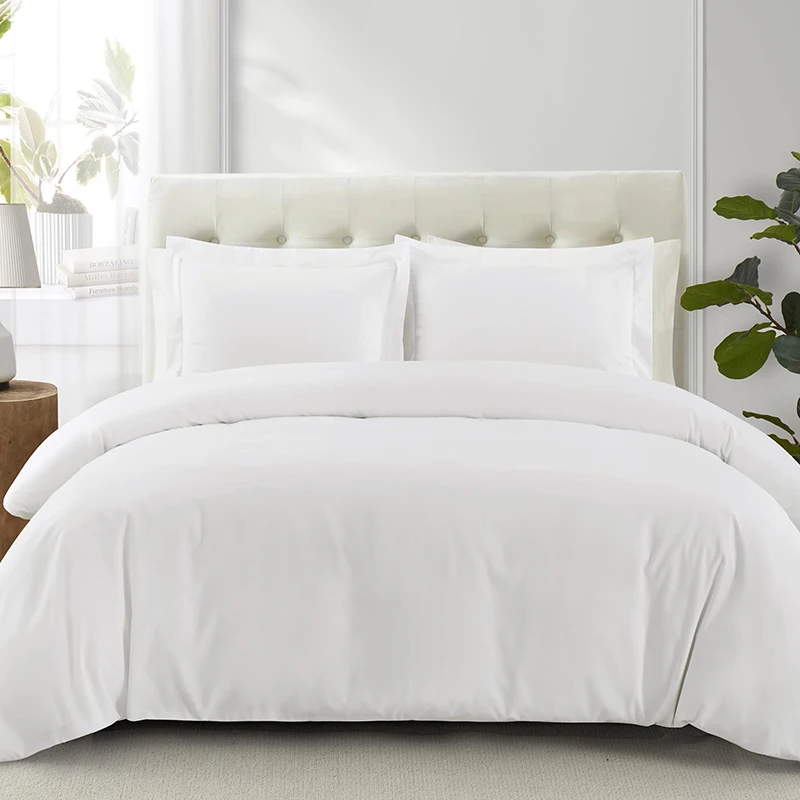 Wholesale Low Price hotel White Satin Cotton Duvet Covers Custom Quality Cotton Made Duvet Covers