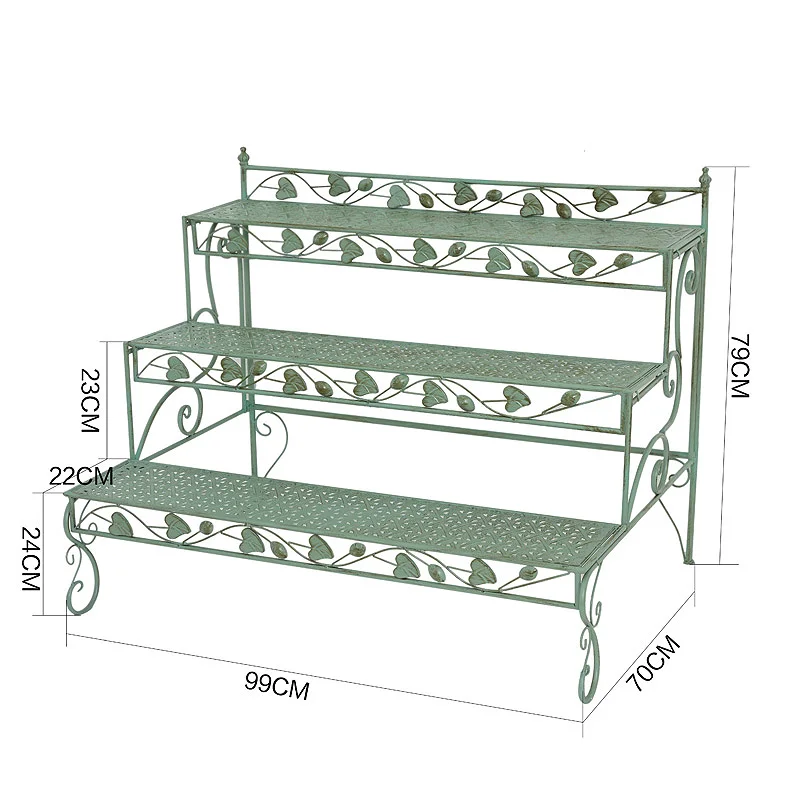 Tiered Plant Stand Outdoor Metal 3 Tier Stands for Multiple Plants Ladder Potted Indoor Shelf Holder Rack