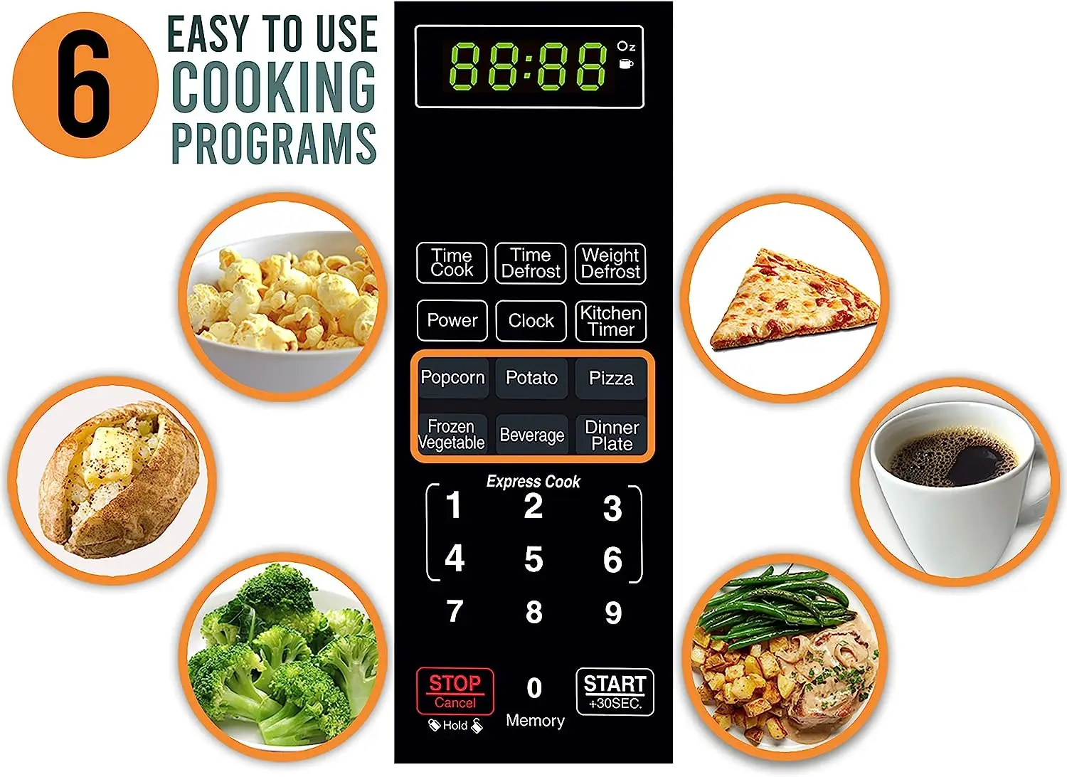 Farberware Countertop Microwave 700 Watts, 0.7 cu ft - Microwave Oven With LED Lighting and Child Lock