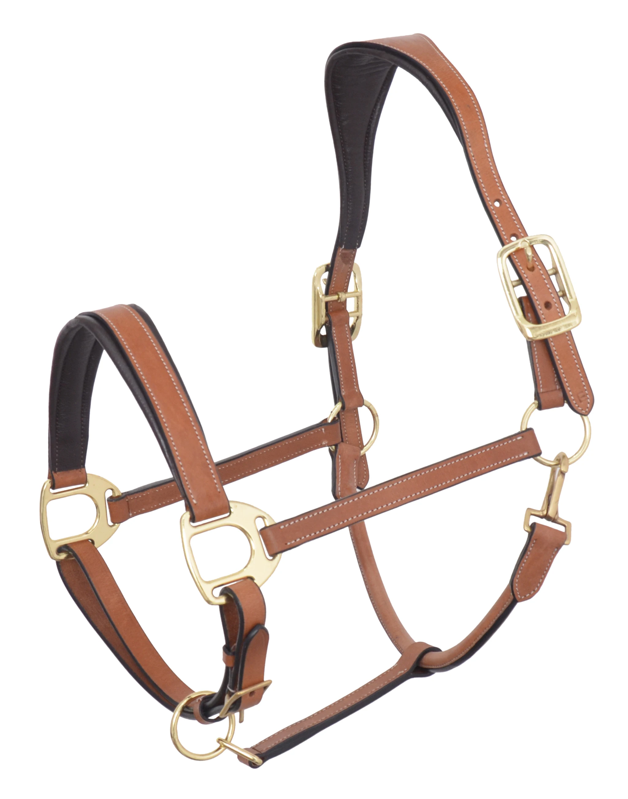 Colour Leather Horse Halter Premium Quality Handmade Fancy Braided Padded Black Australian Saddle with Double Crown Buckles