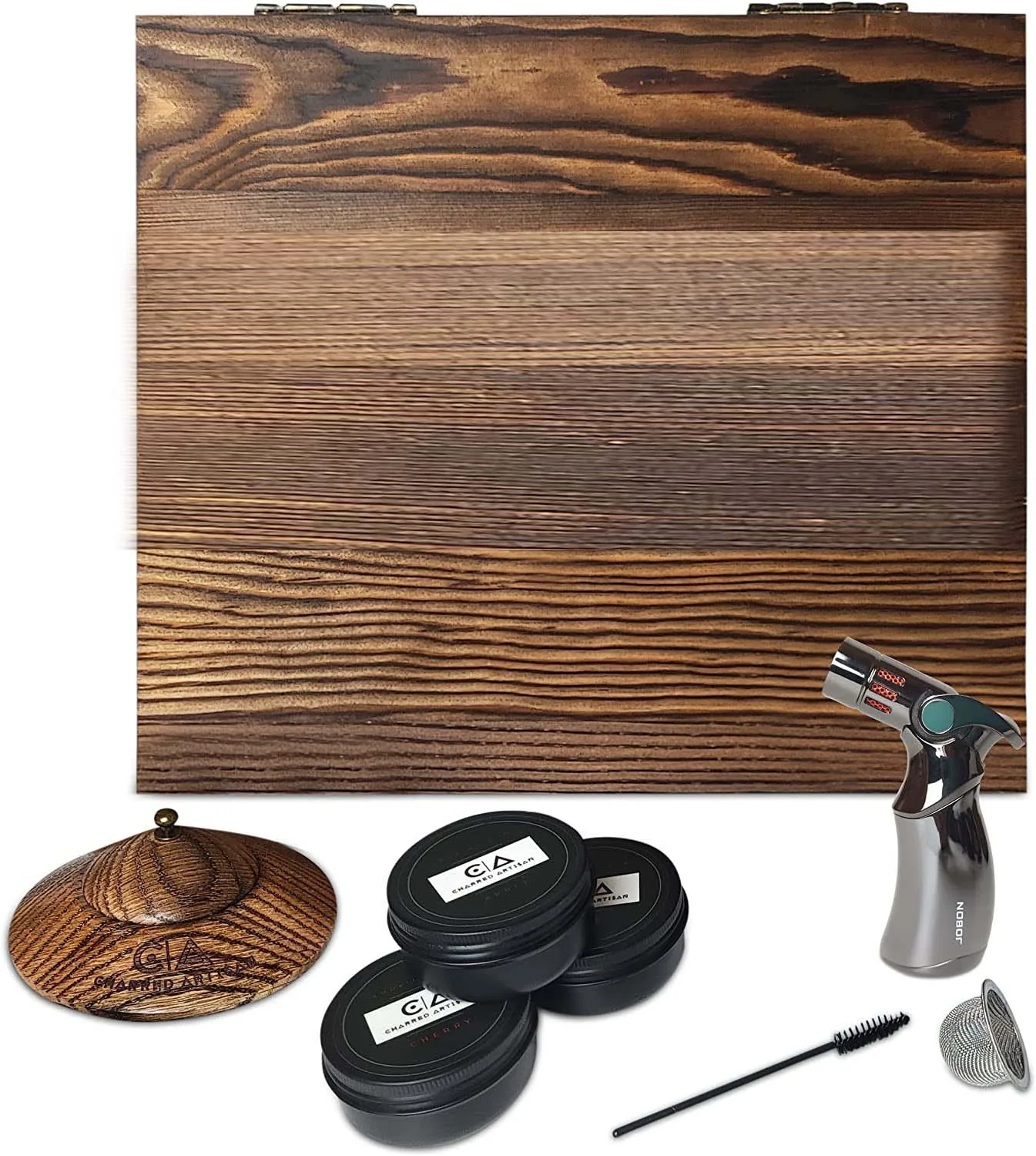 Cocktail Smoker Kit with Torch and Wood Chips for Whiskey and Bourbon (Butane Not Included) - Smoke Lid, an Old