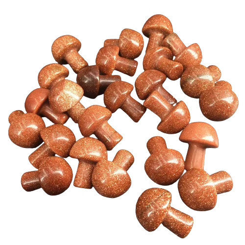 High quality crystal mushroom red goldstone Gua Sha Body Natural Scraping Massage Tool Facial gemstone mushroom Wholesale