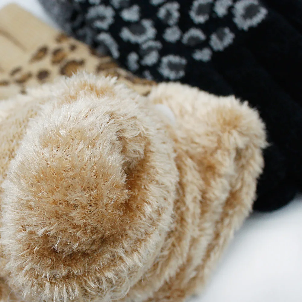 Double Layer Knitted Gloves For Women