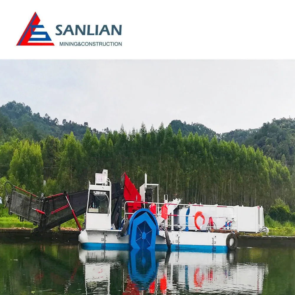 Sanlian New Underwater plant harvester/Aquatic plant harvesting services/Aquatic plant harvesting boat case