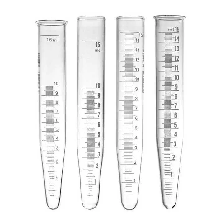 Centrifuge Tube Graduated Conical Bottom Chemistry glassware borosilicate 3.3 Glass empty glass transparent