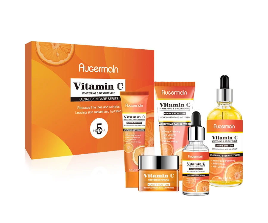 Private Label Korean Face Skincare Vitamin C  Brightening Anti Aging Skin Care Set (New) for Moisturizing Whitening Beauty Care