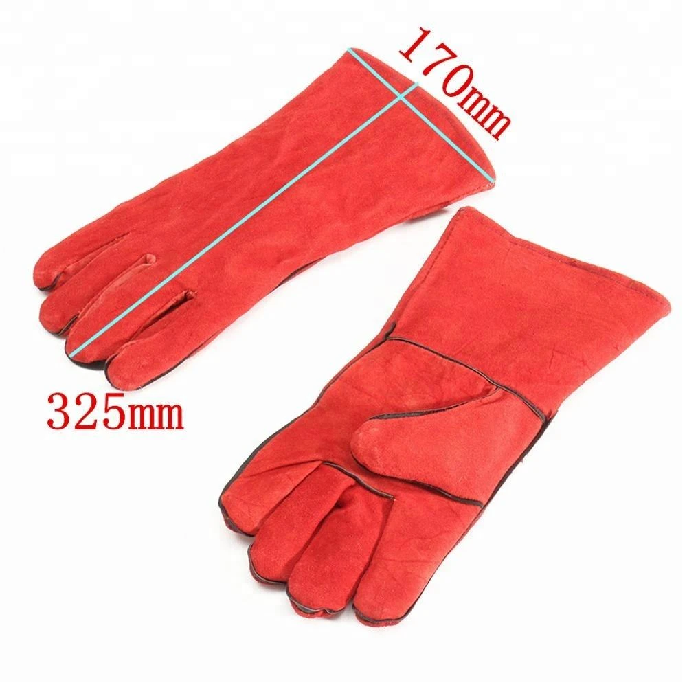Leather Welder Safety Work Gloves Personal Protective Equipment Welding fire proof gloves gauntlet