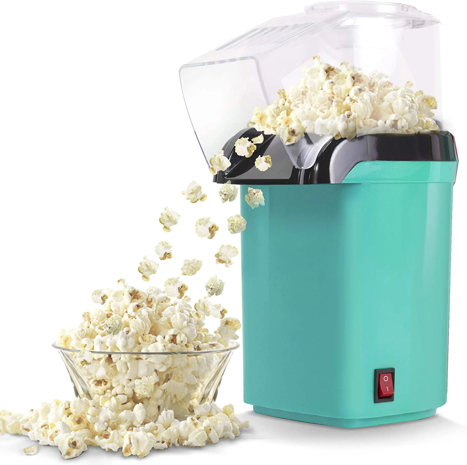 Amazon Hot Sell Oil Free Electric Popcorn Maker Machine with Measuring Cup