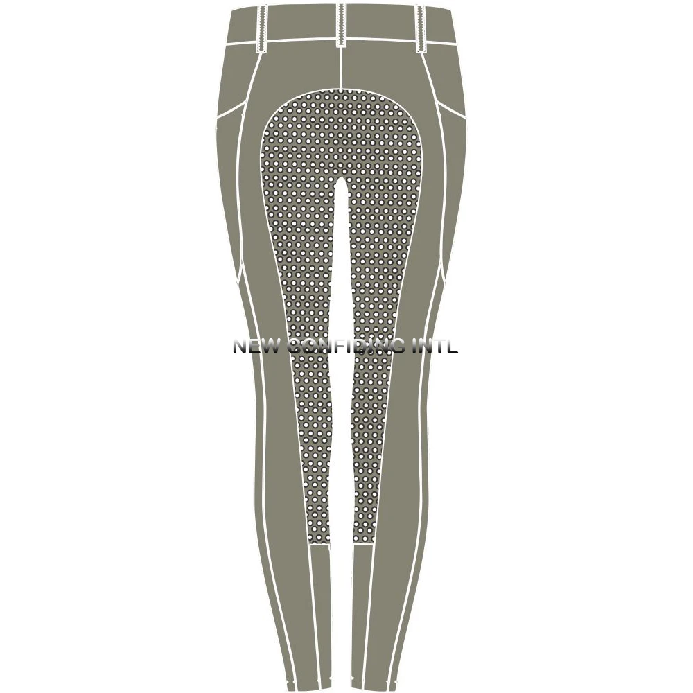 Record Holder Riding Leggings Silicone Horse Breeches Equestrian Clothing Folded High Waist Horse Riding Tights with Pockets