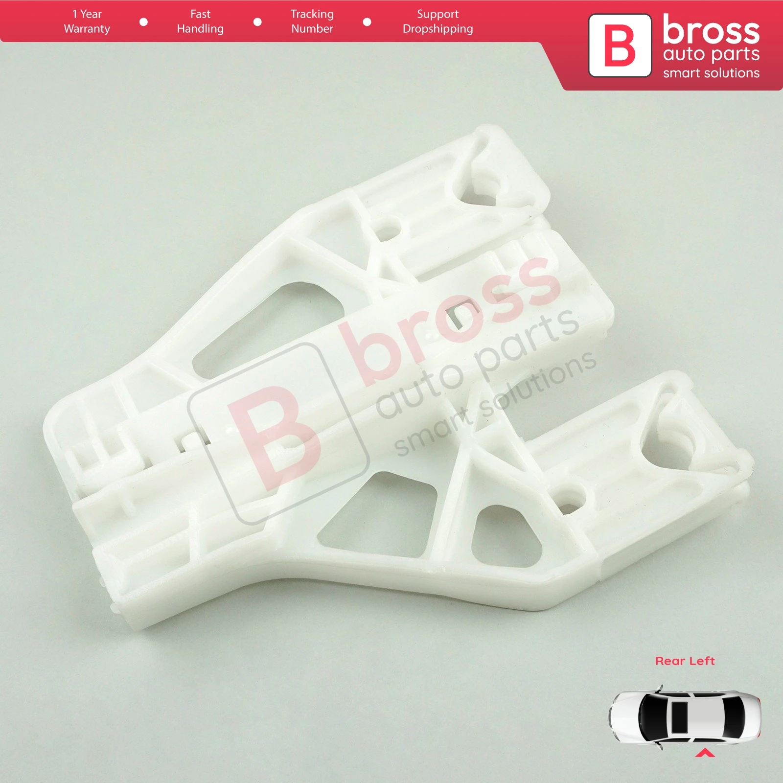 BWR5001  Window Regulator Repair Clips Brackets Rear Left Door 8K0839461 for Audi A4 S4 B8 2008-2015