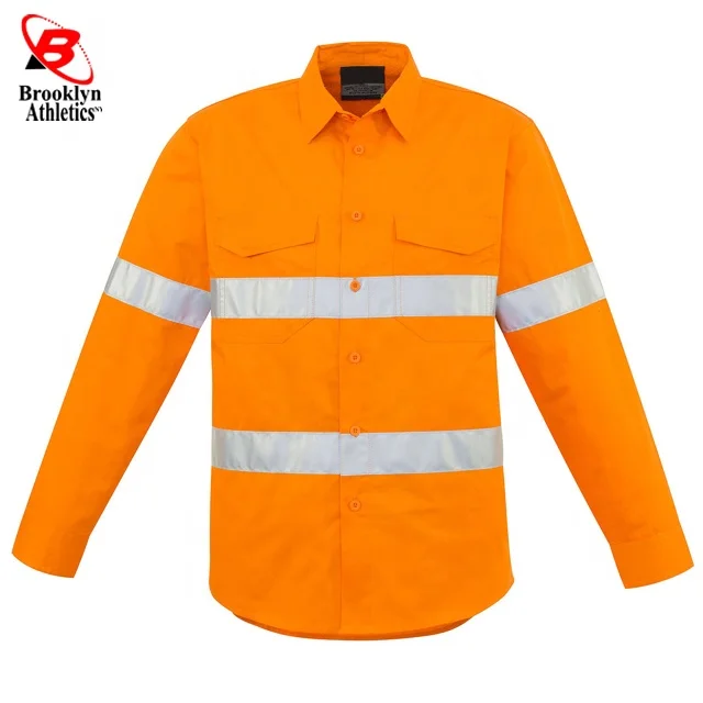 High Visibility working shirts with Reflective Strips for Work Surveyor Construction