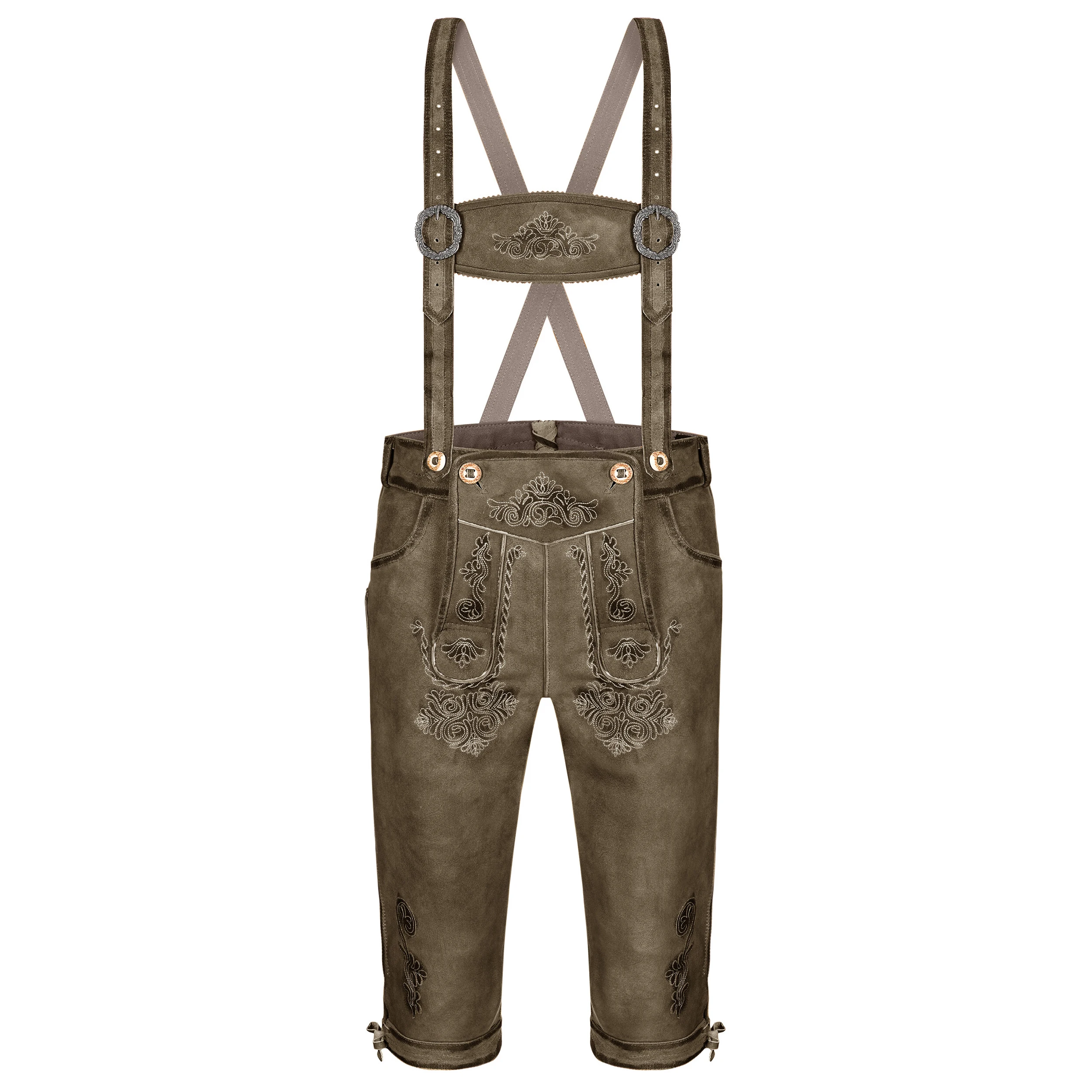 Latest Design Oktoberfest Bavarian Bundhosen Premium Quality Genuine Leather Lederhosen shorts