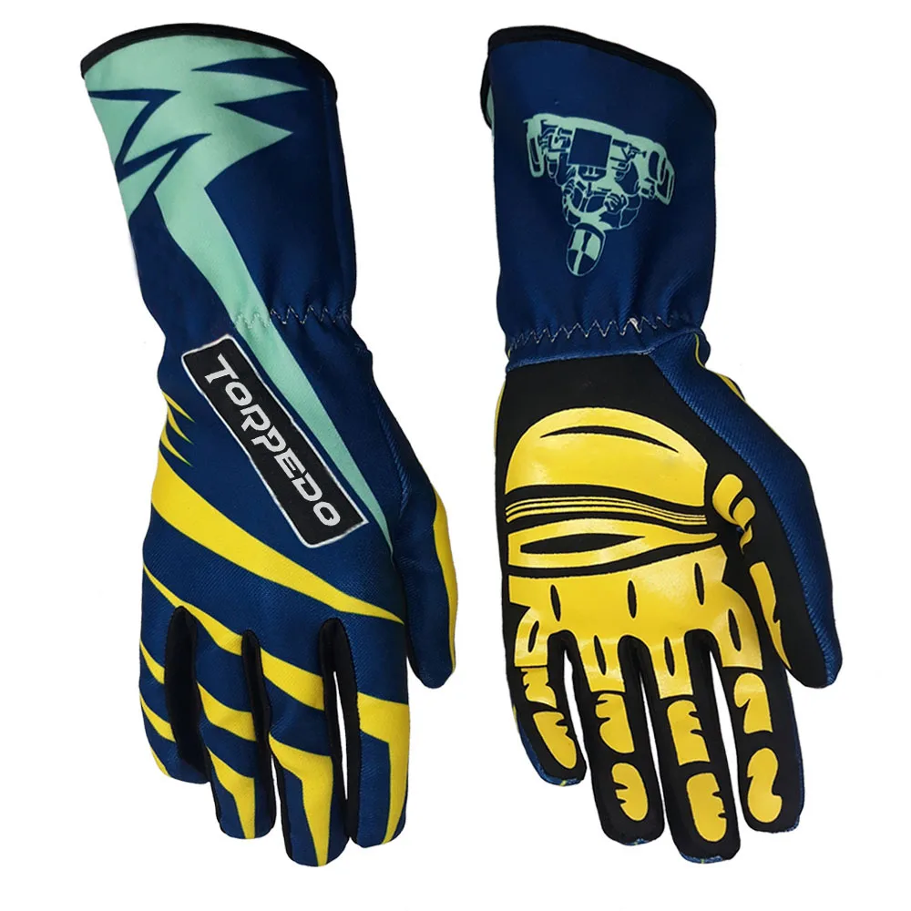 Custom Design men kart racing gloves With Lowest Price/Adult Karting Gloves High quality auto car racing gloves