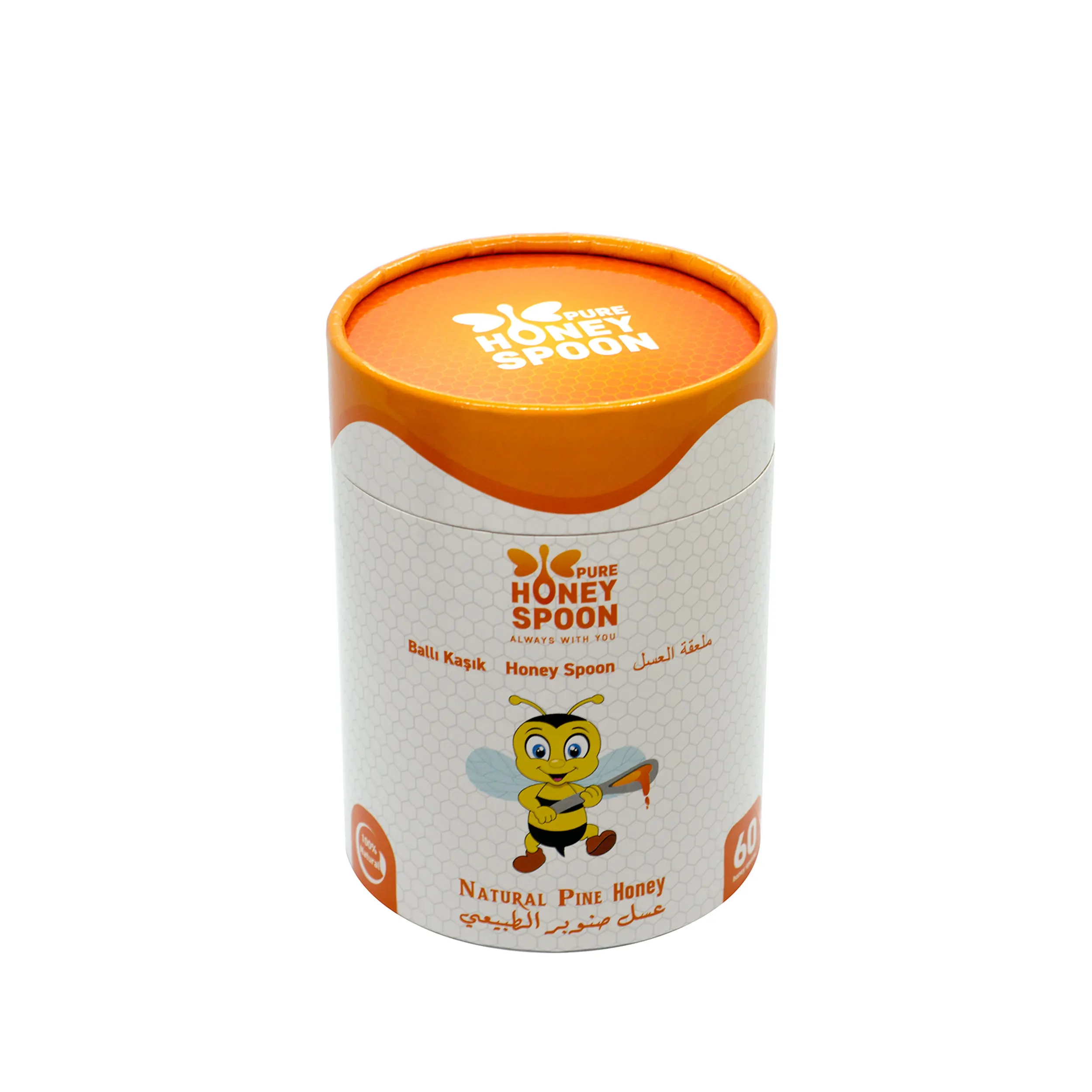 Pure Honey Spoon Pine Natural Honey %100 Natural 50 Pcs Honey Spoon 7 Gr x 50 Pcs