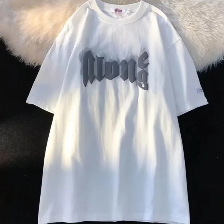 High Quality Custom Made  Supima Cotton T Shirt For Men With Logo Tee Short Sleeve Men Custom 3d Foam Puff Print Graphic T Shirt